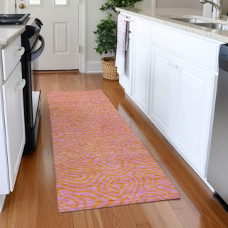 Piper Looms Mayfield Swirls AMF1031 Pink Machine Washable Area Rug Runner Lifestyle Image Feature