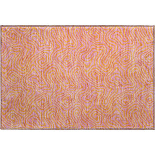 Piper Looms Mayfield Swirls AMF1031 Pink Machine Washable Area Rug Scatter Main Image