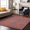 Piper Looms Mayfield Swirls AMF1031 Purple Machine Washable Area Rug Lifestyle Image Feature
