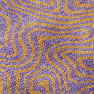 Piper Looms Mayfield Swirls AMF1031 Purple Machine Washable Area Rug Swatch Image