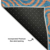 Piper Looms Mayfield Swirls AMF1031 Teal Machine Washable Area Rug Backing Image