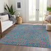 Piper Looms Mayfield Swirls AMF1031 Teal Machine Washable Area Rug Lifestyle Image Feature