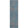 Piper Looms Mayfield Swirls AMF1031 Teal Machine Washable Area Rug Runner Main Image