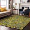 Piper Looms Mayfield Swirls AMF1031 Yellow Machine Washable Area Rug Lifestyle Image Feature