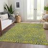 Piper Looms Mayfield Swirls AMF1031 Yellow Machine Washable Area Rug Lifestyle Image Feature