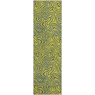 Piper Looms Mayfield Swirls AMF1031 Yellow Machine Washable Area Rug Runner Main Image