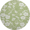 Piper Looms Mayfield Floral AMF1032 Aloe Machine Washable Area Rug Round Main Image