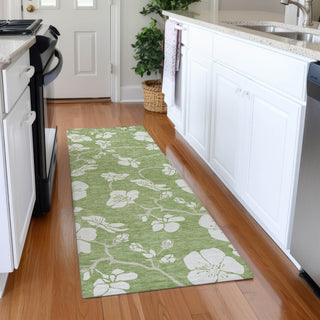 Piper Looms Mayfield Floral AMF1032 Aloe Machine Washable Area Rug Runner Lifestyle Image Feature