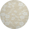 Piper Looms Mayfield Floral AMF1032 Beige Machine Washable Area Rug Round Main Image