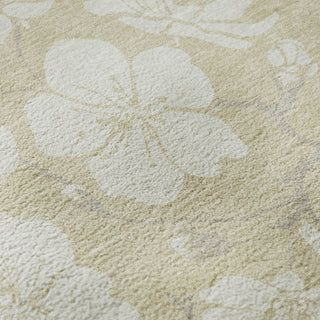 Piper Looms Mayfield Floral AMF1032 Beige Machine Washable Area Rug Swatch Image