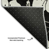 Piper Looms Mayfield Floral AMF1032 Black Machine Washable Area Rug Backing Image