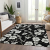 Piper Looms Mayfield Floral AMF1032 Black Machine Washable Area Rug Lifestyle Image Feature