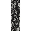 Piper Looms Mayfield Floral AMF1032 Black Machine Washable Area Rug Runner Main Image