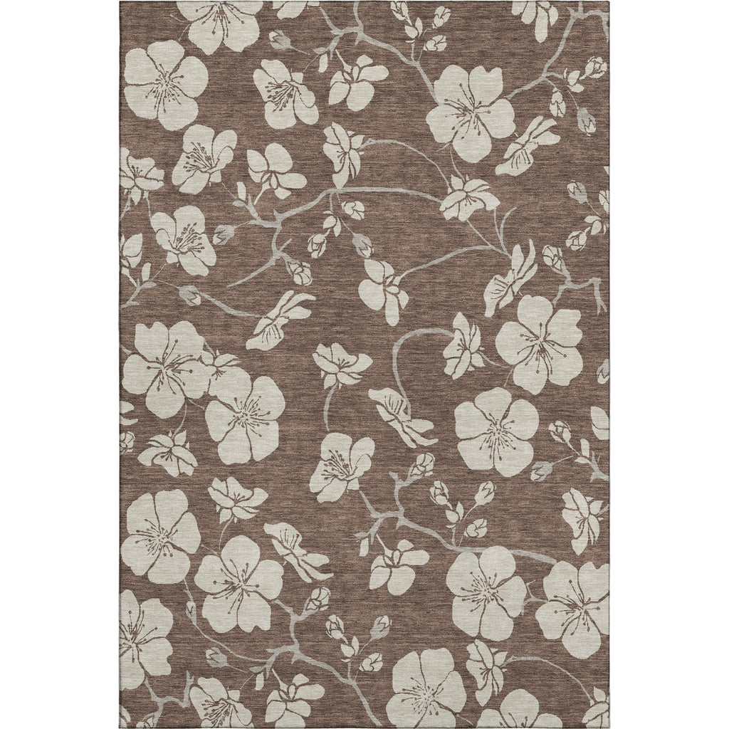 Piper Looms Mayfield Floral AMF1032 Brown Machine Washable Area Rug main image