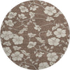 Piper Looms Mayfield Floral AMF1032 Brown Machine Washable Area Rug Round Main Image