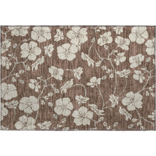 Piper Looms Mayfield Floral AMF1032 Brown Machine Washable Area Rug Scatter Main Image