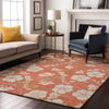 Piper Looms Mayfield Floral AMF1032 Coral Machine Washable Area Rug Lifestyle Image Feature