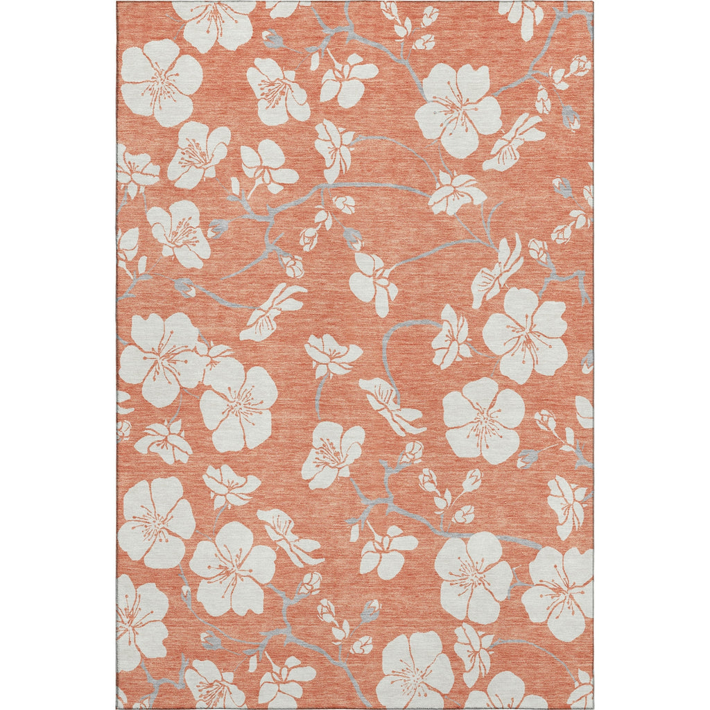 Piper Looms Mayfield Floral AMF1032 Coral Machine Washable Area Rug main image