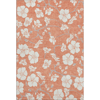 Piper Looms Mayfield Floral AMF1032 Coral Machine Washable Area Rug main image