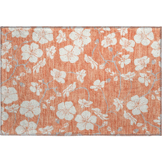 Piper Looms Mayfield Floral AMF1032 Coral Machine Washable Area Rug Scatter Main Image