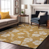 Piper Looms Mayfield Floral AMF1032 Gold Machine Washable Area Rug Lifestyle Image Feature