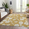 Piper Looms Mayfield Floral AMF1032 Gold Machine Washable Area Rug Lifestyle Image Feature