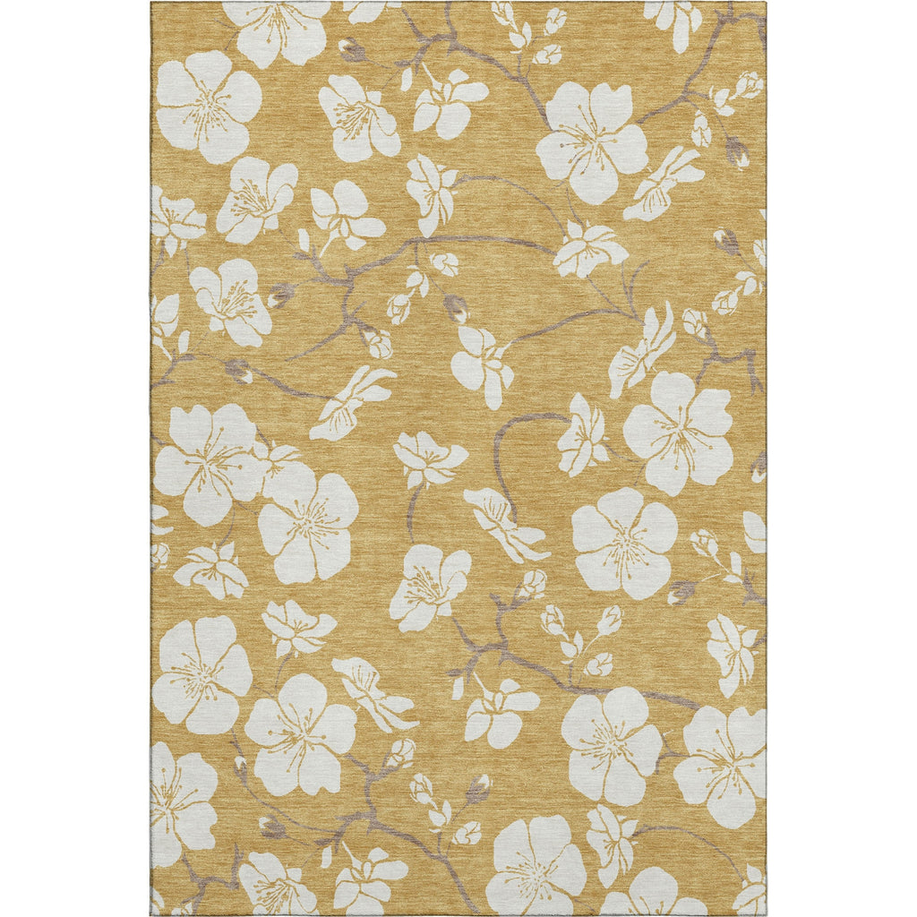 Piper Looms Mayfield Floral AMF1032 Gold Machine Washable Area Rug main image