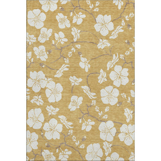 Piper Looms Mayfield Floral AMF1032 Gold Machine Washable Area Rug main image