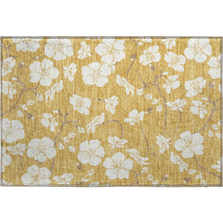 Piper Looms Mayfield Floral AMF1032 Gold Machine Washable Area Rug Scatter Main Image