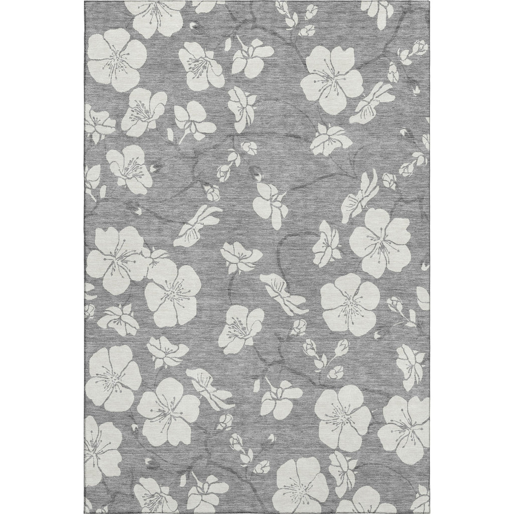 Piper Looms Mayfield Floral AMF1032 Gray Machine Washable Area Rug main image