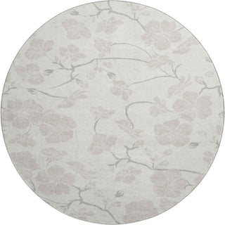 Piper Looms Mayfield Floral AMF1032 Ivory Machine Washable Area Rug Round Main Image