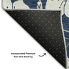 Piper Looms Mayfield Floral AMF1032 Navy Machine Washable Area Rug Backing Image