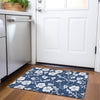 Piper Looms Mayfield Floral AMF1032 Navy Machine Washable Area Rug Scatter Lifestyle Image Feature