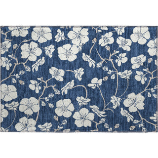 Piper Looms Mayfield Floral AMF1032 Navy Machine Washable Area Rug Scatter Main Image