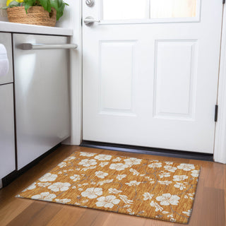 Piper Looms Mayfield Floral AMF1032 Paprika Machine Washable Area Rug Scatter Lifestyle Image Feature