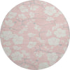 Piper Looms Mayfield Floral AMF1032 Pink Machine Washable Area Rug Round Main Image