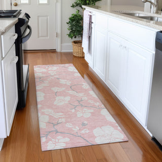 Piper Looms Mayfield Floral AMF1032 Pink Machine Washable Area Rug Runner Lifestyle Image Feature