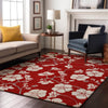 Piper Looms Mayfield Floral AMF1032 Red Machine Washable Area Rug Lifestyle Image Feature