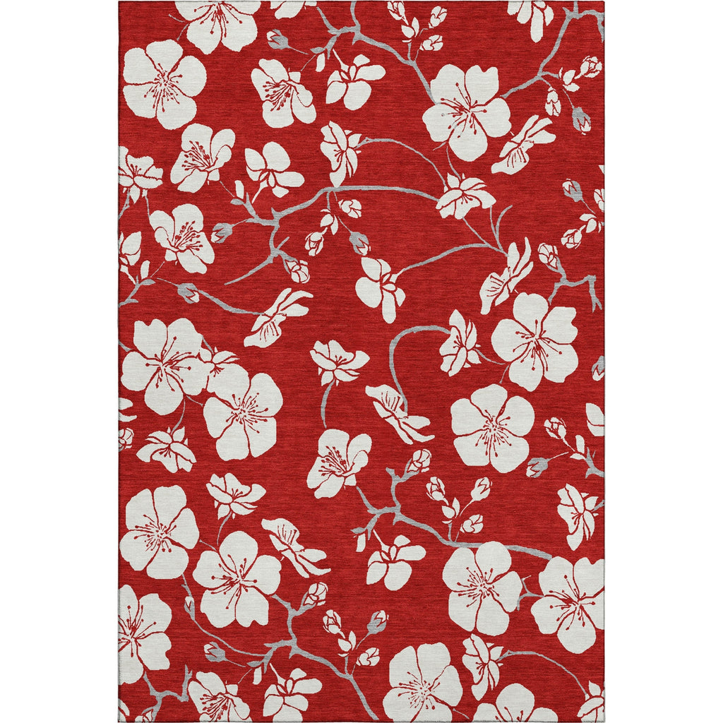Piper Looms Mayfield Floral AMF1032 Red Machine Washable Area Rug main image