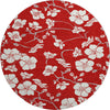 Piper Looms Mayfield Floral AMF1032 Red Machine Washable Area Rug Round Main Image