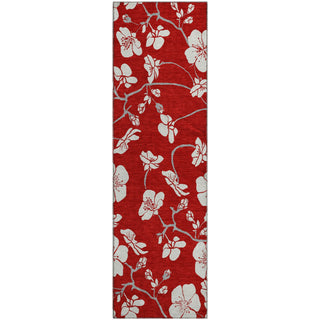 Piper Looms Mayfield Floral AMF1032 Red Machine Washable Area Rug Runner Main Image
