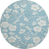 Piper Looms Mayfield Floral AMF1032 Sky Machine Washable Area Rug Round Main Image