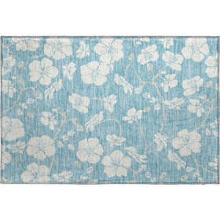 Piper Looms Mayfield Floral AMF1032 Sky Machine Washable Area Rug Scatter Main Image