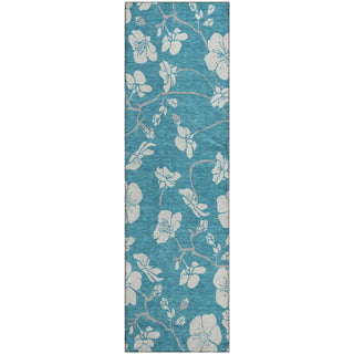 Piper Looms Mayfield Floral AMF1032 Turquoise Machine Washable Area Rug Runner Main Image