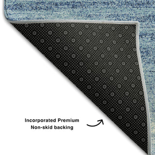 Piper Looms Mayfield Stripes AMF1033 Blue Machine Washable Area Rug Backing Image
