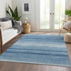 Piper Looms Mayfield Stripes AMF1033 Blue Machine Washable Area Rug Lifestyle Image Feature