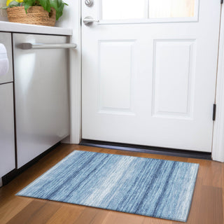 Piper Looms Mayfield Stripes AMF1033 Blue Machine Washable Area Rug Scatter Lifestyle Image Feature
