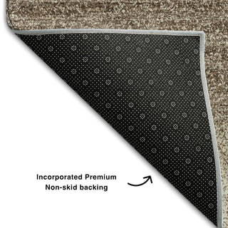 Piper Looms Mayfield Stripes AMF1033 Brown Machine Washable Area Rug Backing Image