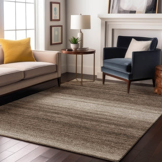 Piper Looms Mayfield Stripes AMF1033 Brown Machine Washable Area Rug Lifestyle Image Feature