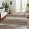 Piper Looms Mayfield Stripes AMF1033 Brown Machine Washable Area Rug Lifestyle Image Feature
